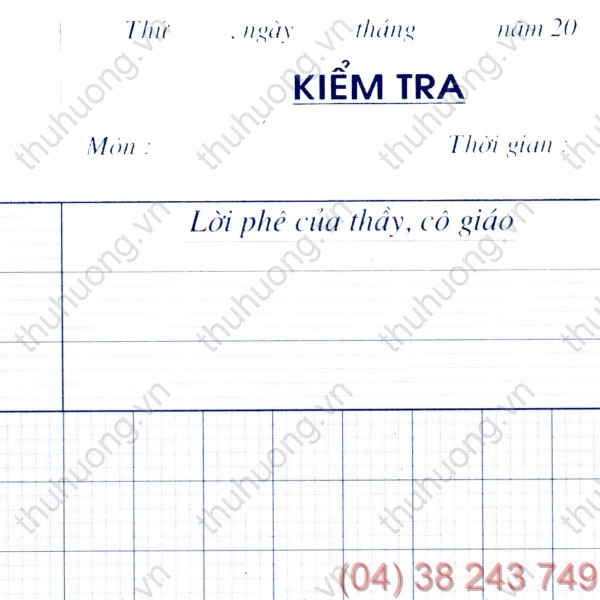 Giấy kiểm tra cấp 1 - HỒNG HÀ 4811