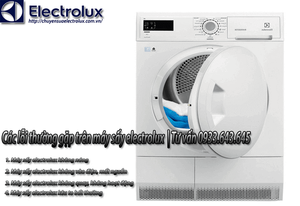 lỗi thường gặp ở máy sấy electrolux