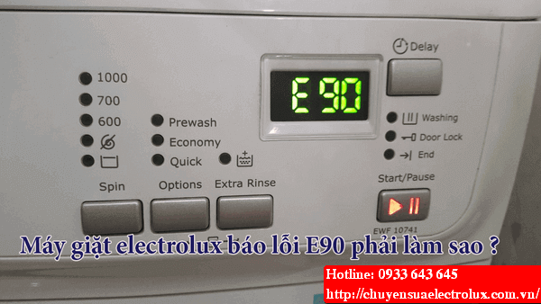 máy giặt electrolux báo lỗi E90