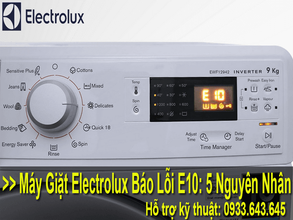 Máy giặt electrolux báo lỗi E10
