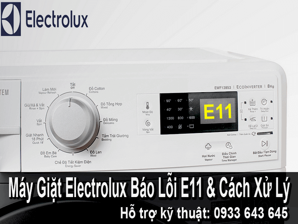 máy giặt electrolux báo lỗi e11
