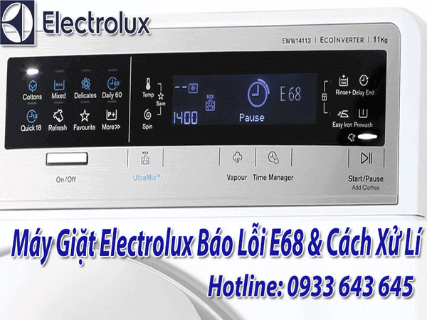  máy giặt electrolux báo lỗi E68