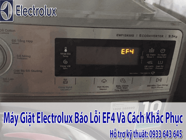 Máy giặt electrolux báo lỗi EF4