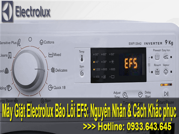 Máy giặt electrolux báo lỗi EF5