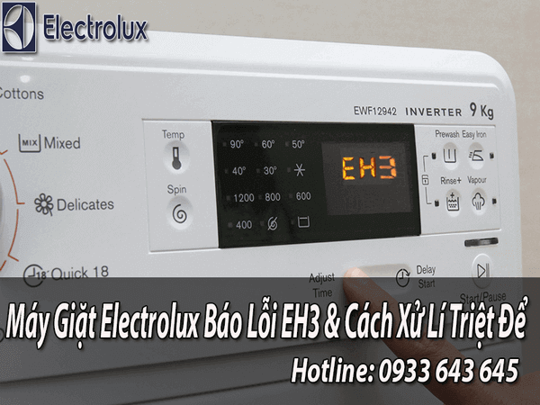 Máy giặt electrolux báo lỗi EH3 