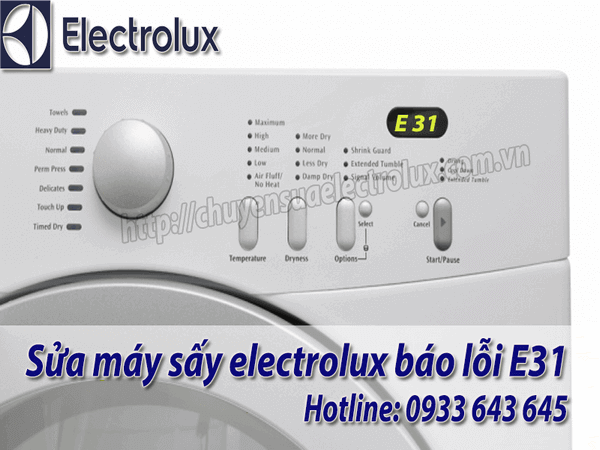 máy sấy electrolux báo lỗi E31