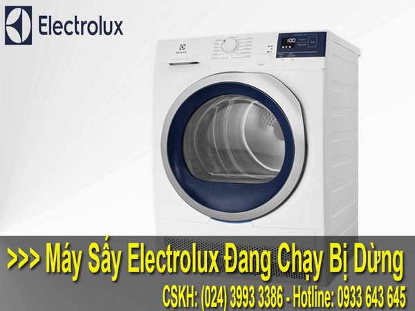 Máy sấy electrolux đang chạy bị dừng