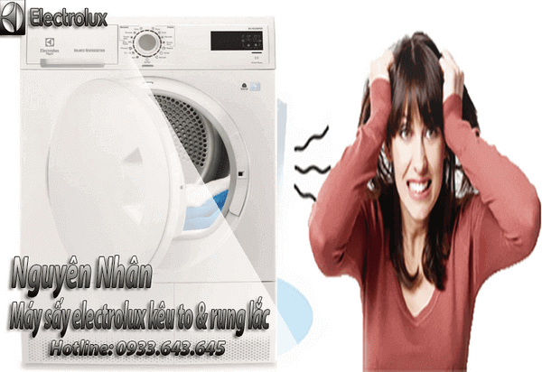 máy sấy electrolux kêu to rung lắc