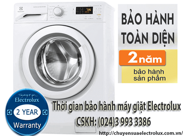 Thời gian bảo hành máy giặt electrolux chính hãng