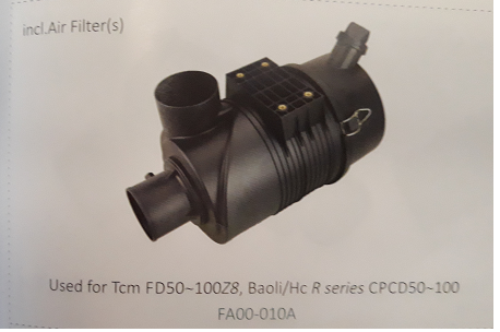 Bầu lọc gió xe nâng TCM FD50~100Z8, Baoli/Hc R series CPCD50~100, Mã SP: FA00-010A