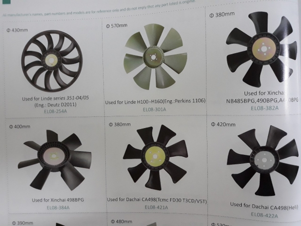 Cánh quạt xe nâng Linde, Xinchai, Dachai
