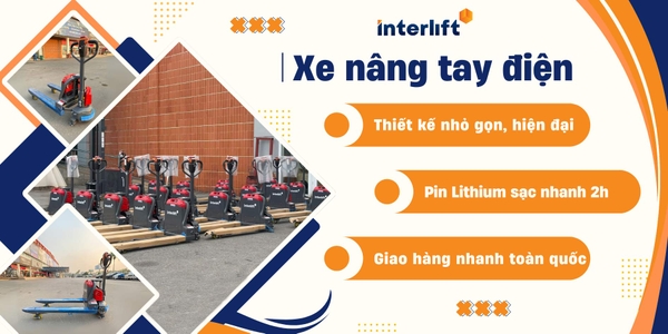 Xe nâng tay điện hiệu Interlift