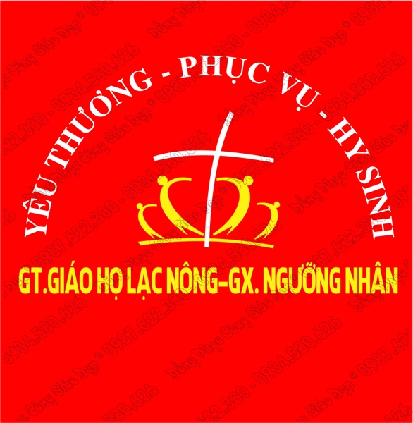 Logo sau lưng giới trẻ giáo họ Lạc Nông