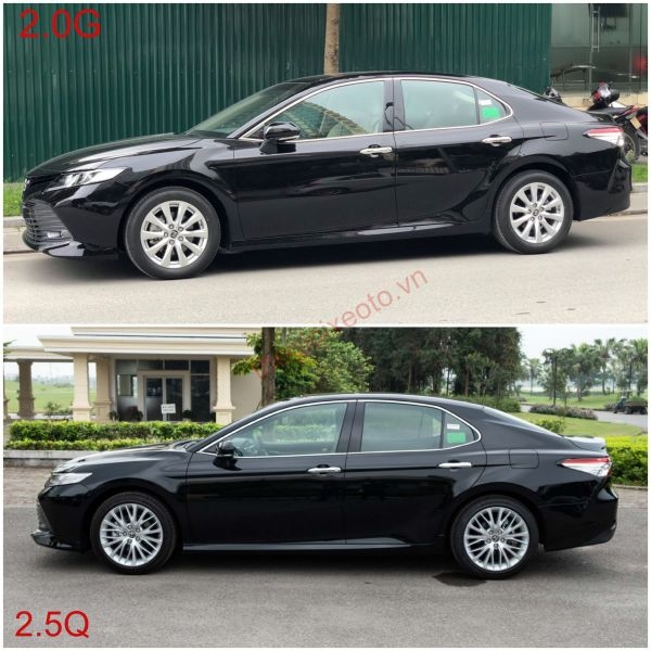 so sánh ngoại thất toyota camry 2.0g và Camry 2.5Q 2021