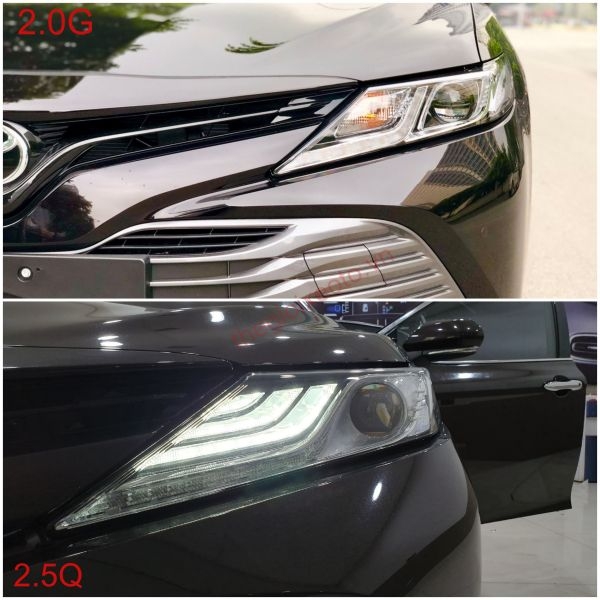 so sánh đèn pha toyota camry 2.0g và Camry 2.5Q