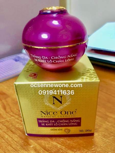Kem trắng da chống nắng se khít lỗ chân lông Nice One Linh Chi (20g)-NO11 ( hộp mới) Kem trắng da chống nắng se khít lỗ chân lông Nice One Linh Chi (20g)-NO11 ( hộp mới)