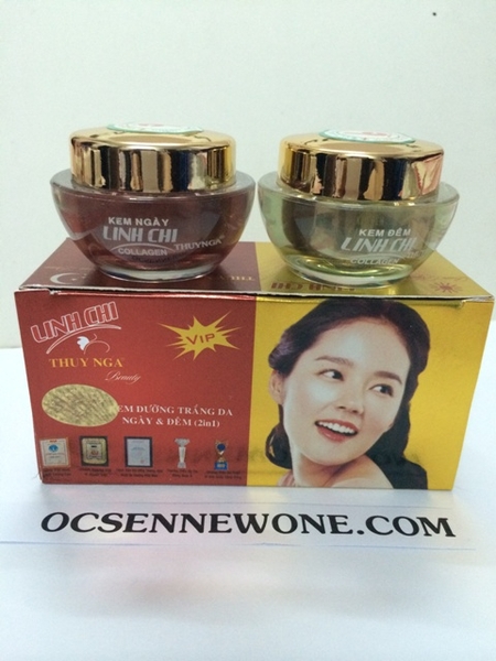 Kem bộ-dưỡng trắng da Linh Chi (ngày & đêm) 20G -LC016 Kem bộ-dưỡng trắng da Linh Chi (ngày & đêm) 20G -LC016