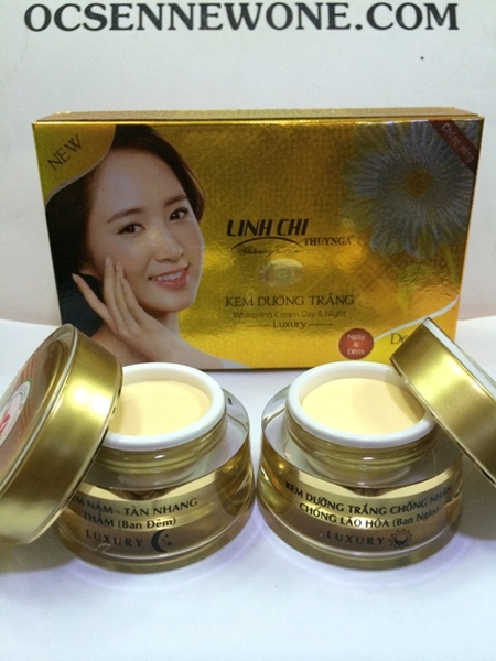 Bộ Kem  Dưỡng trắng da Ngày & Đêm Linh Chi (45g)-LC018 Bộ Kem  Dưỡng trắng da Ngày & Đêm Linh Chi (45g)-LC018