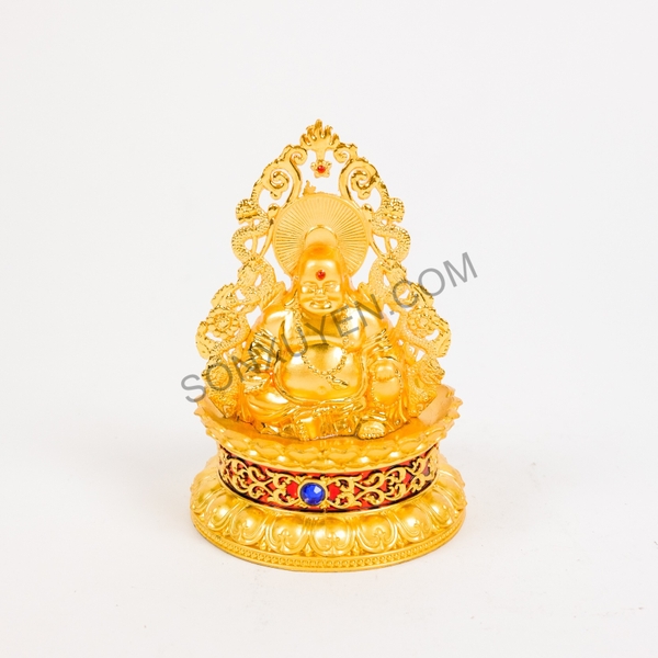 Phật di lặc mạ vàng ngồi trên đài sen cao 12, rộng  8
