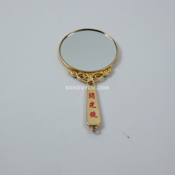 Gương khai quang (gương chứng đàn)  cao 14,5 cm rộng 6,5 cm