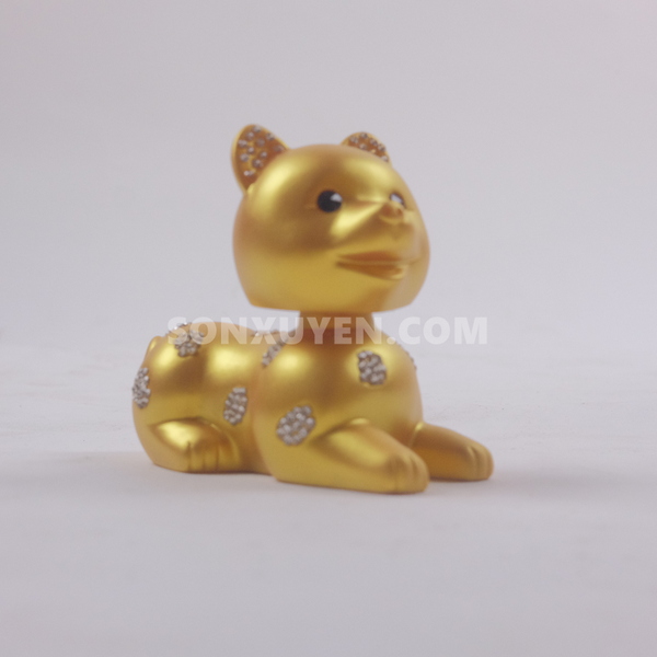Chó đính kim cương màu vàng Cao 9 Rộng 10