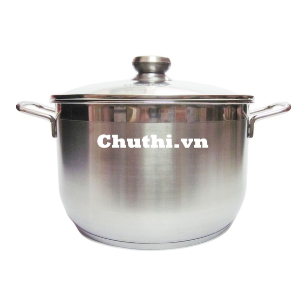 Nồi luộc gà Inox Fivestar 28cm nắp  kính