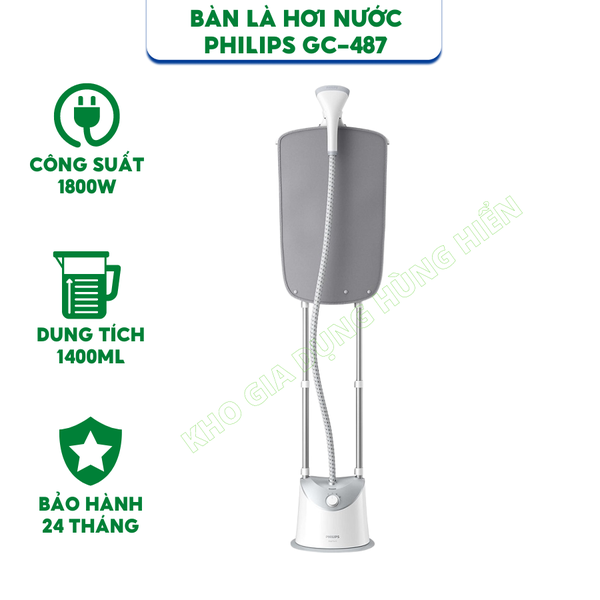 Bàn là hơi nước Philips GC487 - Hàng chính hãng - Bảo hành 24 tháng