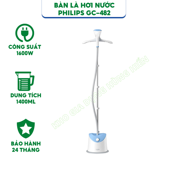 Bàn là hơi nước Philips GC482 - Hàng chính hãng - Bảo hành 24 tháng