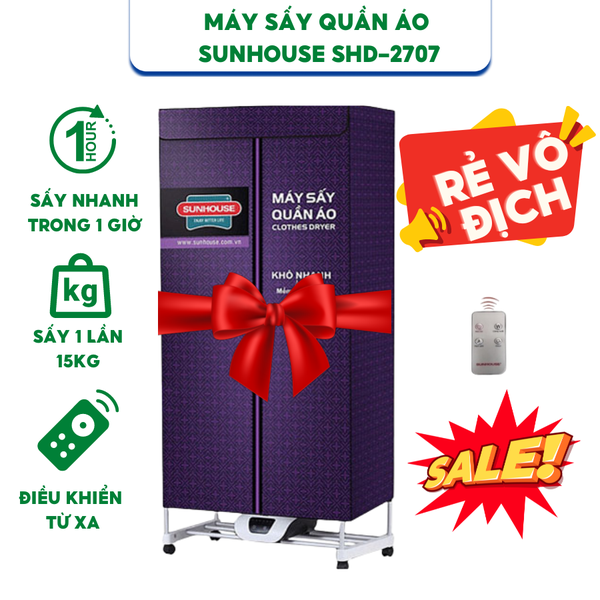 Máy sấy quần áo Sunhouse SHD2707