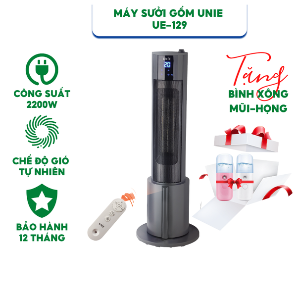 Máy sưởi gốm UNIE UE-129 - Hàng Chính Hãng