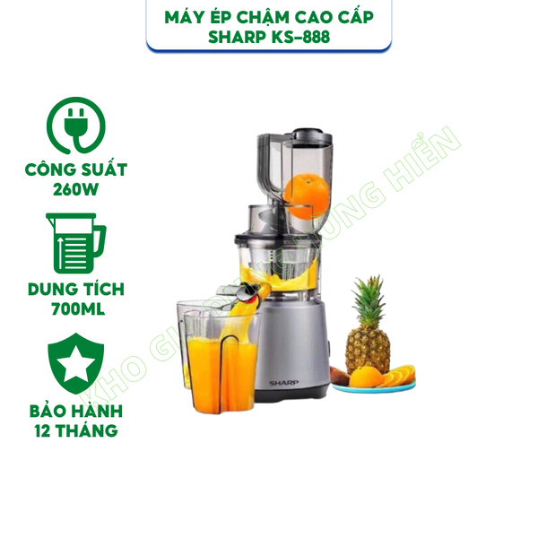 Máy ép chậm cao cấp Sharp KS-888 , New 2022