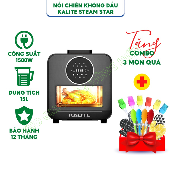 Nồi chiên không dầu Kalite Steam Star(New 2021) - Hàng Chính Hãng