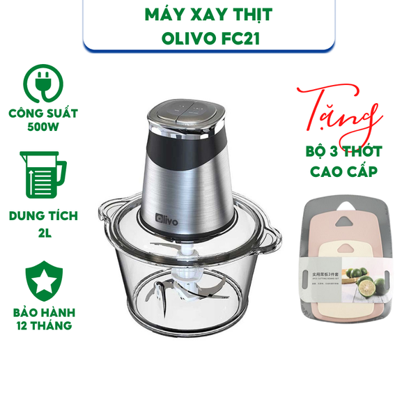 Máy Xay Thịt Thực Phẩm Đa Năng OLIVO FC21 Cao Cấp - Hàng Chính Hãng