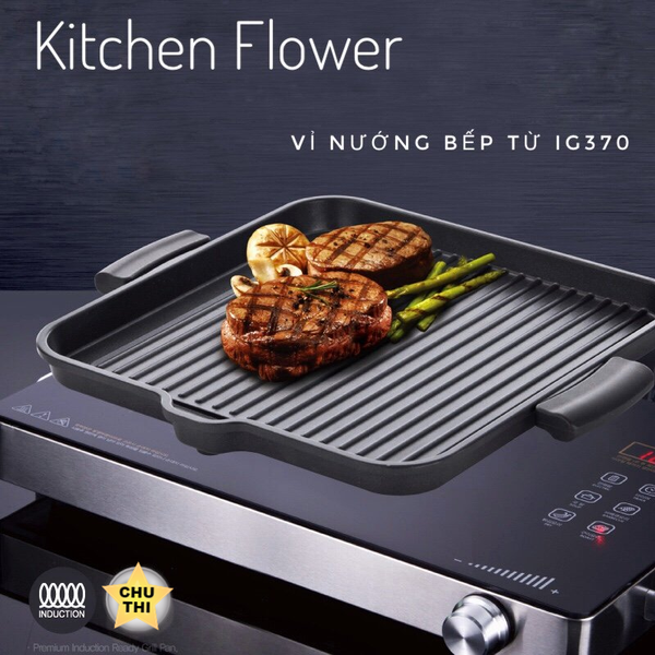 Vỉ nướng bếp từ Kitchen Flower IG-370