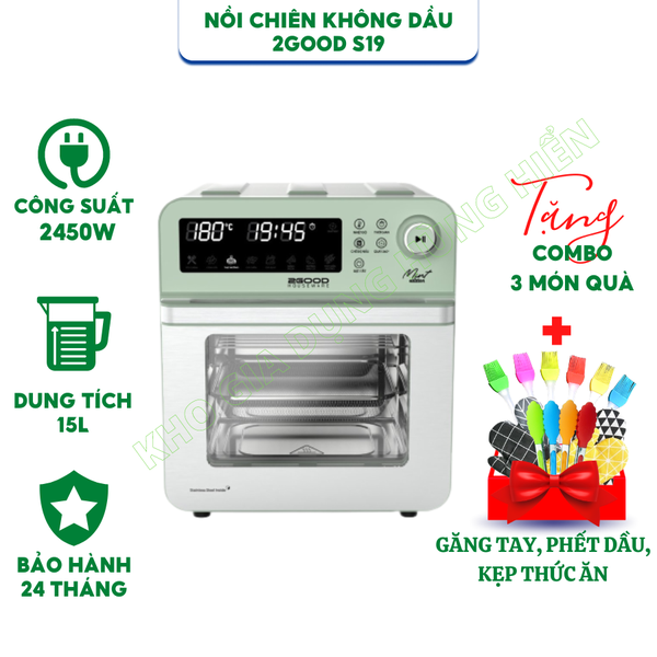 Nồi Chiên Không Dầu 2Good Vortex S19 15 Lít - Hàng Chính Hãng