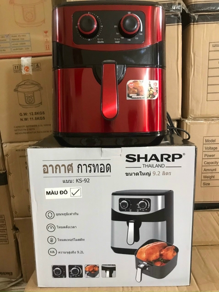 Nồi chiên không dầu Sharp KS-92( Đỏ) - Hàng chính hãng