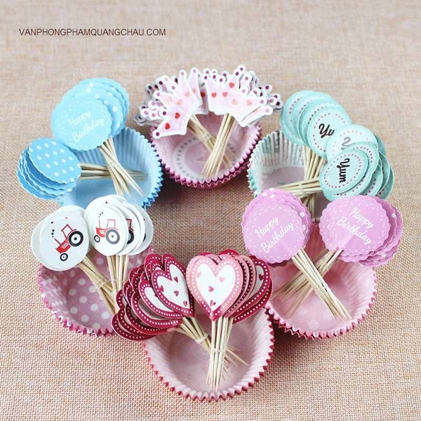 [WEEKLY SALE] Bộ CUPCAKE và TOPPERS trang trí_GD90 giảm 30% từ 21/7 - 28/7