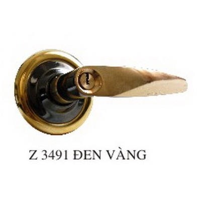 Khóa cửa tròn tay gạt ZANI Z 3491 đen vàng