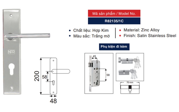 Khóa gạt hợp kim NEWNEO R82135