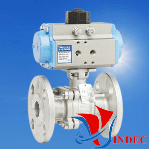 Stainless Steel Ball Valve, Fire Safe, Spring Return, ANSI 300 Flanged