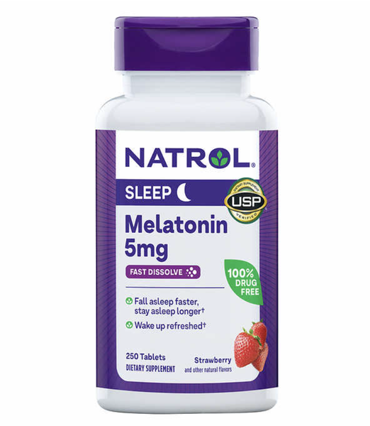 Viên Uống Hỗ Trợ Ngủ Ngon Natrol Melatonin 5 mg. Fast Dissolve Tablets, 250 viên