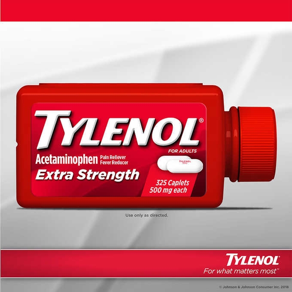 Viên uống giảm đau hạ sốt Tylenol Extra Strength 500mg - loại 325 viên