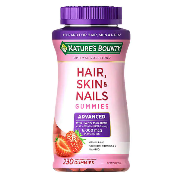 [NEW LOOK] Kẹo dẻo đẹp da, tóc, móng Nature's Bounty Hair, Skin & Nails Gummies loại 230 viên