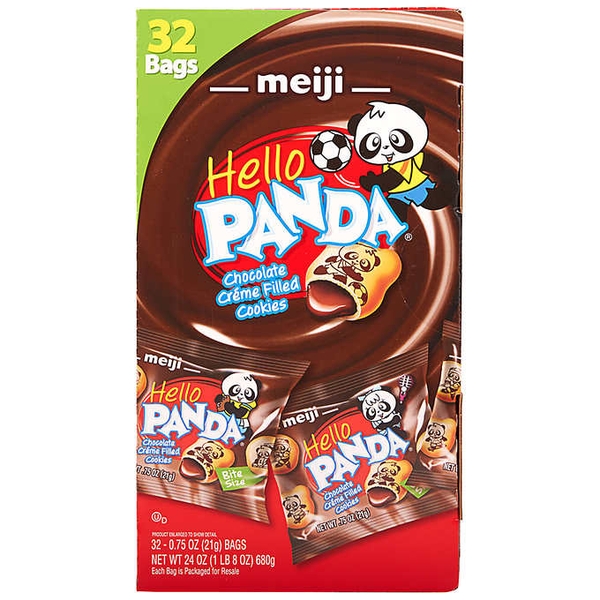 Bánh Hello Panda kem Socola Meiji loại 680g (21g x 32 gói).