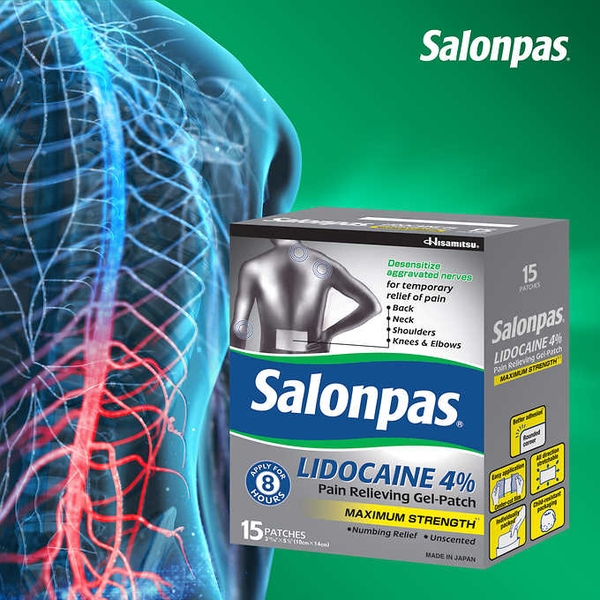 Miếng dán giảm đau Salonpas LIDOCAINE 4% loại 15 miếng