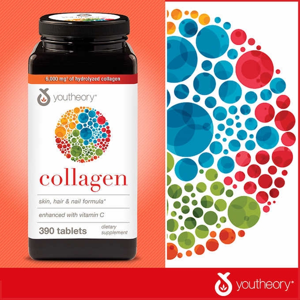 Viên uống chống lão hóa da Collagen Youtheory Type 1-2-3 390 viên