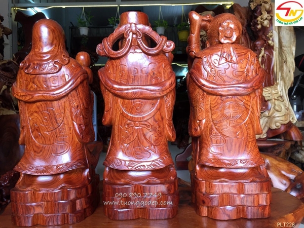 Tượng Phúc Lộc Thọ gỗ hương