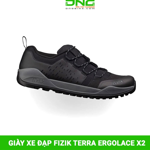 Chaussures Vélo Fizik Terra Ergolace X2 Flat - Noir - Homme - Ex-display (plusieurs Pointures)