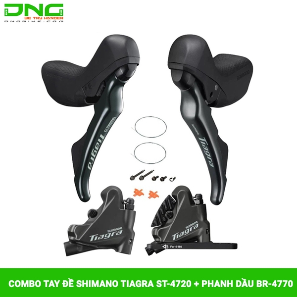 Combo tay đề SHIMANO TIAGRA ST-4720 + phanh dầu BR-4770 | Nhà phân