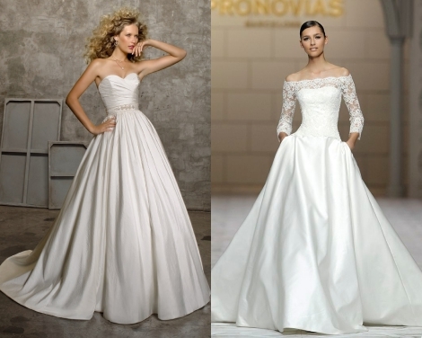Chọn dáng váy cưới đẹp phù hợp với chất liệu vải
